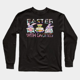 happy easter with gnomies Long Sleeve T-Shirt